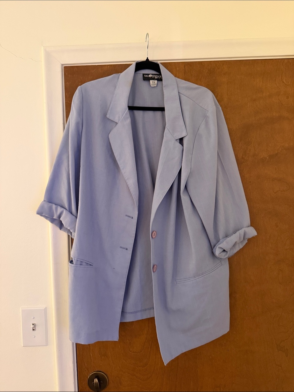 Sag Harbor Pale Blue Relaxed-Fit Blazer